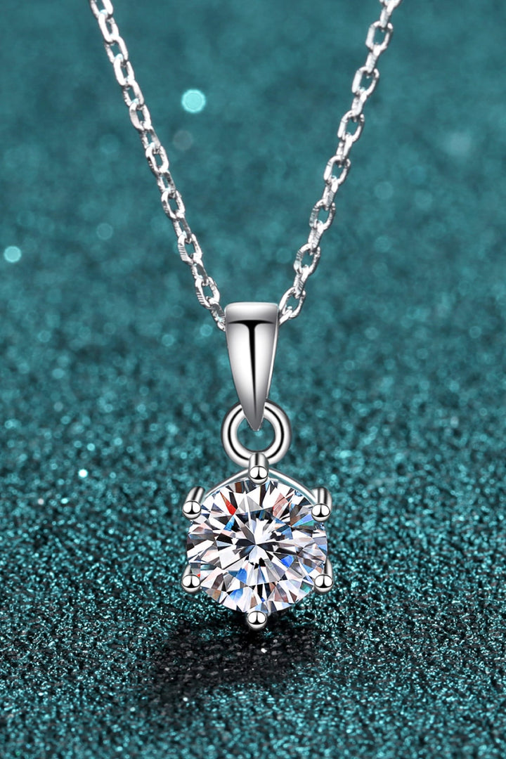 Get What You Need Moissanite Pendant Necklace Silver One Size