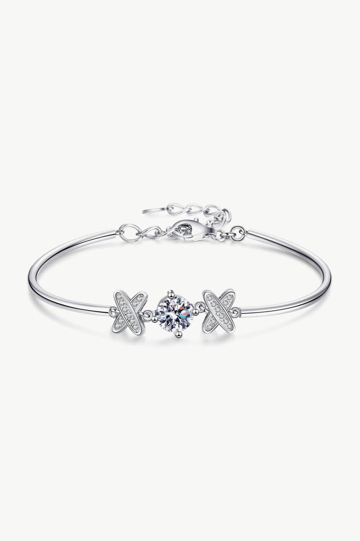 Happy State of Mind 1 Carat Moissanite Bracelet Silver One Size