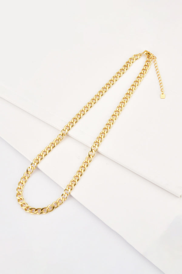 925 Sterling Silver Chain Necklace Gold