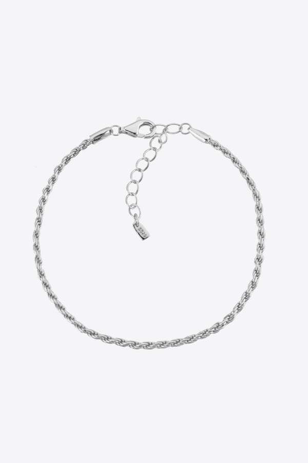 925 Sterling Silver Twisted Bracelet Silver