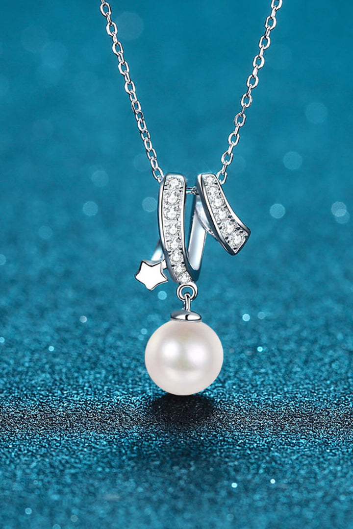 Give You A Chance Pearl Pendant Chain Necklace Silver One Size