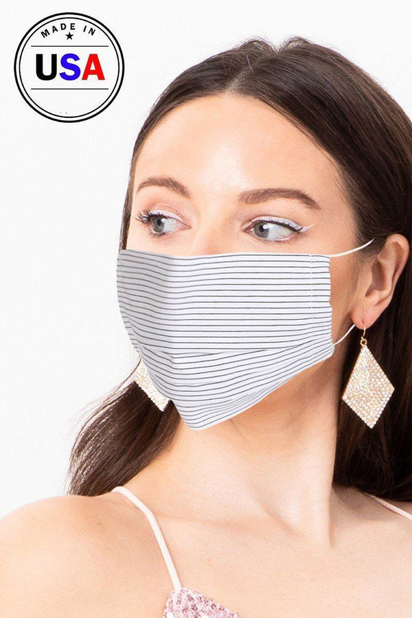 Made In Usa Unisex Fashionable, Reusable Washable, Cool Breathable Fabric Face Mask