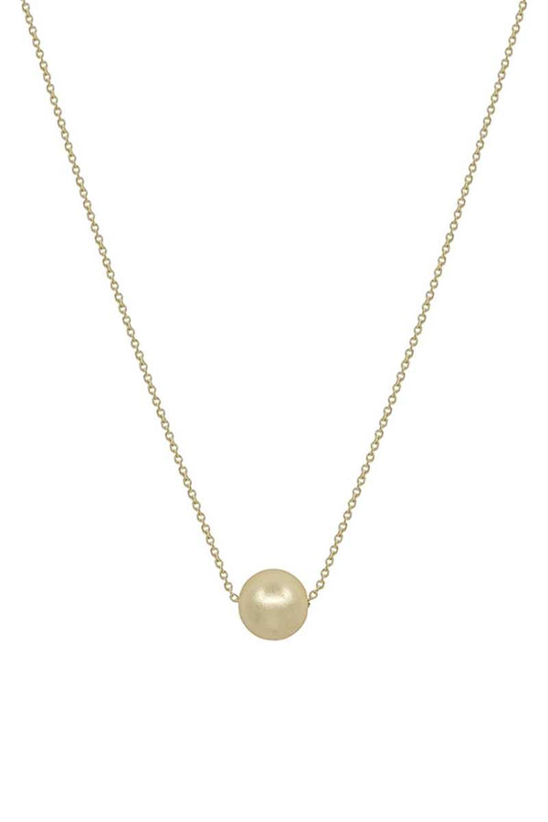 Metal Chain Pearl Pendant Necklace