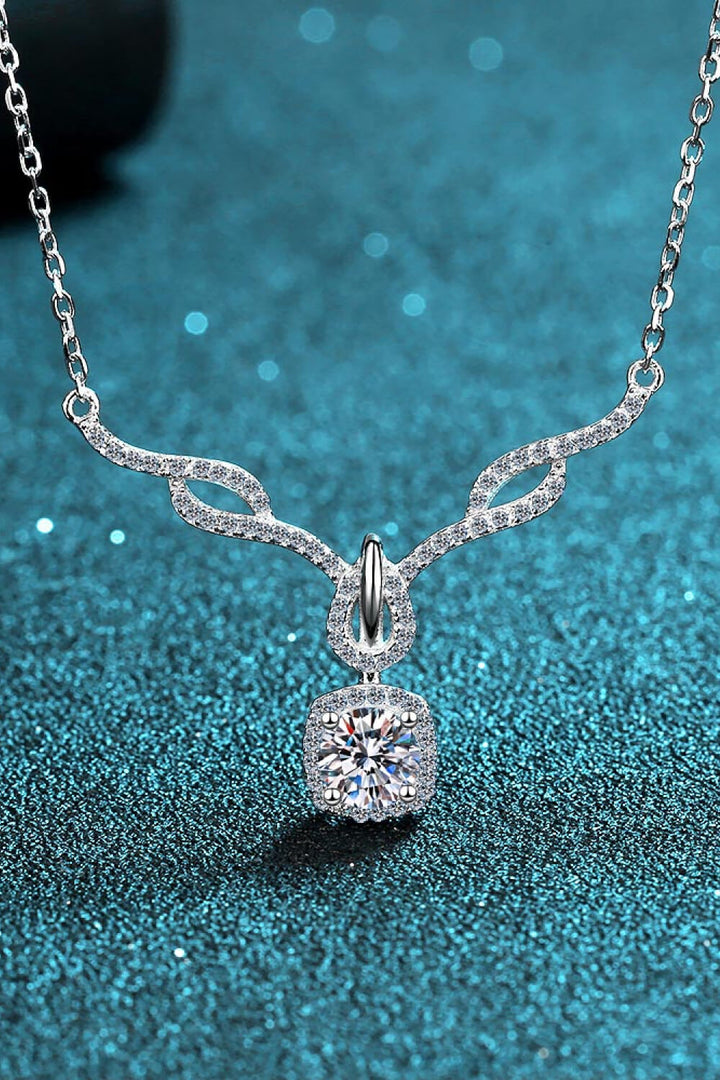 Right On Trend Moissanite Pendant Necklace Silver One Size