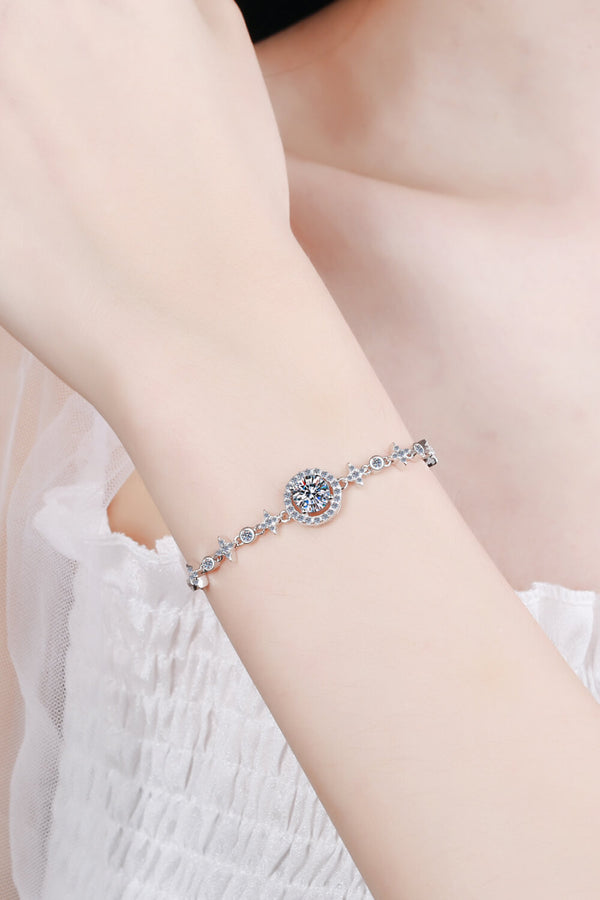 Show You The Way Moissanite Bracelet Silver One Size