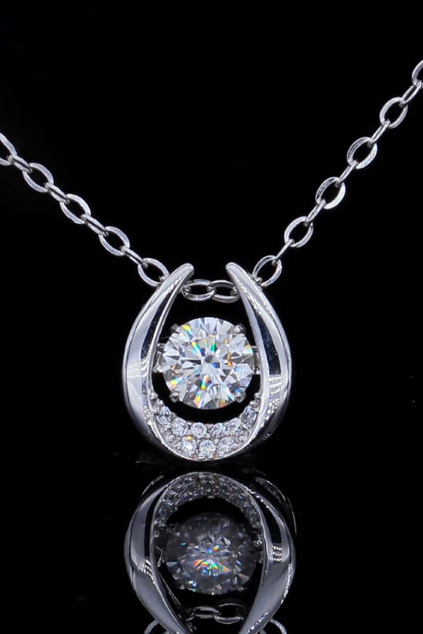 Moissanite Zircon Pendant Necklace Silver One Size